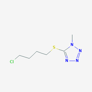molecular formula C6H11ClN4S B8369732 1-Methyl-5-(4-chlorobutyl)thio-1,2,3,4-tetrazole 