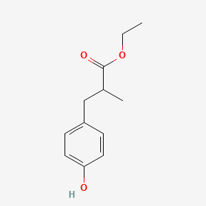 molecular formula C12H16O3 B8369739 Ethyl 3-(4-hydroxyphenyl)-2-methylpropanoate 