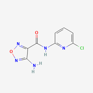 molecular formula C8H6ClN5O2 B8369746 4-amino-N-(6-chloropyridin-2-yl)-1,2,5-oxadiazole-3-carboxamide 