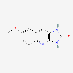 molecular formula C11H9N3O2 B8369781 7-methoxy-1,3-dihydro-2H-imidazo[4,5-b]quinolin-2-one 