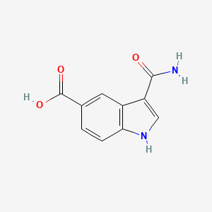 molecular formula C10H8N2O3 B8369802 3-carbamoyl-1H-indole-5-carboxylic acid CAS No. 1403746-52-0