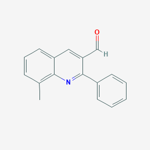 molecular formula C17H13NO B8369834 2-Phenyl-8-methylquinoline-3-carbaldehyde 