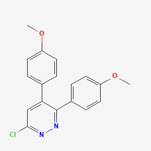 molecular formula C18H15ClN2O2 B8369841 3,4-Bis(4-methoxyphenyl)-6-chloropyridazine 