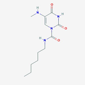 N-hexyl-5-methylamino-2,4-dioxo-pyrimidine-1-carboxamide