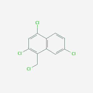 molecular formula C11H6Cl4 B8369939 1-Chloromethyl-2,4,7-trichloronaphthalene 