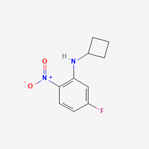 molecular formula C10H11FN2O2 B8369954 Cyclobutyl-(5-fluoro-2-nitrophenyl)amine 