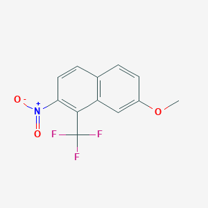 molecular formula C12H8F3NO3 B8369961 7-Methoxy-2-nitro-1-(trifluoromethyl)naphthalene 