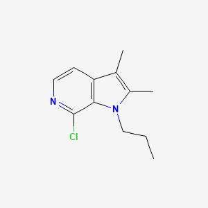 molecular formula C12H15ClN2 B8369968 7-chloro-2,3-dimethyl-1-propyl-1H-pyrrolo[2,3-c]pyridine 