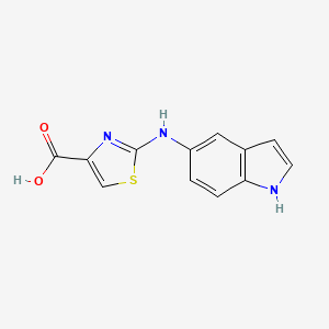 molecular formula C12H9N3O2S B8369994 2-(1H-indol-5-ylamino)thiazole-4-carboxylic acid 
