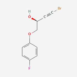 molecular formula C10H8BrFO2 B8369997 (3S)-1-bromo-4-(4-fluorophenoxy)-3-hydroxy-1-butyne 