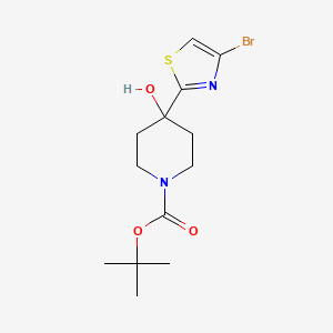molecular formula C13H19BrN2O3S B8370033 Tert-butyl 4-(4-bromo-1,3-thiazol-2-yl)-4-hydroxypiperidine-1-carboxylate 