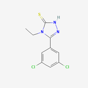 molecular formula C10H9Cl2N3S B8370060 5-(3,5-dichloro-phenyl)-4-ethyl-4H-[1,2,4]triazole-3-thiol 