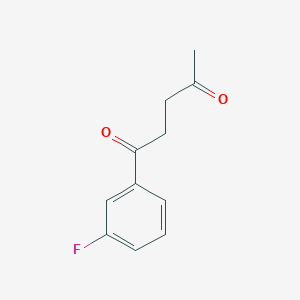 molecular formula C11H11FO2 B8370114 1-(3-Fluorophenyl)-1,4-pentandione 