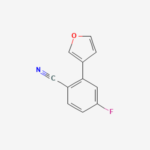 molecular formula C11H6FNO B8370122 4-Fluoro-2-(furan-3-yl)benzonitrile 