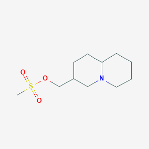 molecular formula C11H21NO3S B8370199 octahydro-2H-quinolizin-3-ylmethyl methanesulfonate 