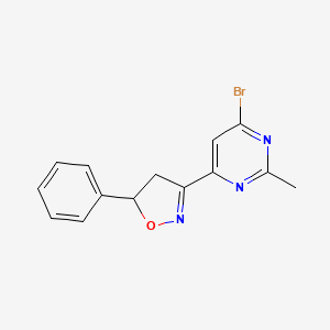 3-(6-Bromo-2-methylpyrimidin-4-yl)-5-phenyl-4,5-dihydroisoxazol
