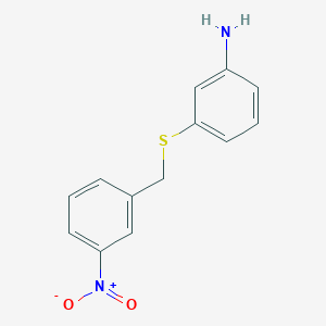 molecular formula C13H12N2O2S B8370247 3-[(3-Nitrobenzyl)thio]aniline 