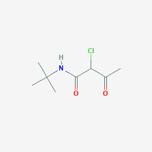 molecular formula C8H14ClNO2 B8370264 2-Chloro-N-tert-butylacetoacetamide 