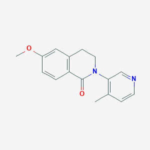 molecular formula C16H16N2O2 B8370274 6-Methoxy-2-(4-methyl-pyridin-3-yl)-3,4-dihydro-2H-isoquinolin-1-one 