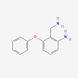 molecular formula C13H14N2O B8370282 2-Phenoxy-6-aminobenzyl amine 