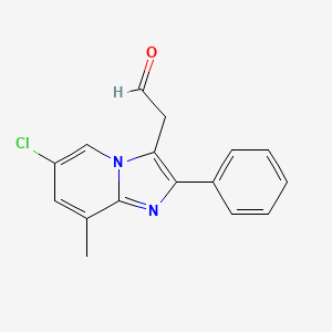 (6-Chloro-8-methyl-2-phenyl-imidazo[1,2-a]pyridin-3-yl)-acetaldehyde