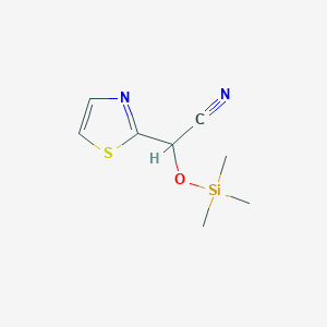 molecular formula C8H12N2OSSi B8370334 1,3-Thiazol-2-yl[(trimethylsilyl)oxy]acetonitrile CAS No. 345953-62-0