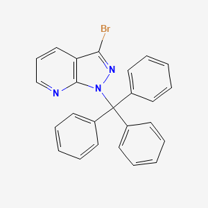 molecular formula C25H18BrN3 B8370361 3-bromo-1-trityl-1H-pyrazolo[3,4-b]pyridine 