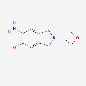 molecular formula C12H16N2O2 B8370382 6-Methoxy-2-(oxetan-3-yl)-2,3-dihydro-1H-isoindol-5-amine CAS No. 1233145-95-3