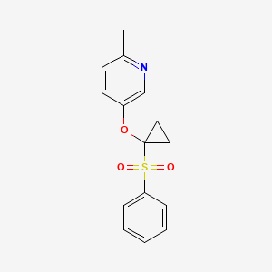 2-Methyl-5-[1-(phenylsulfonyl)cyclopropoxy]pyridine