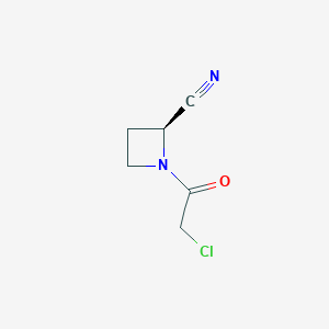 molecular formula C6H7ClN2O B8370407 (S)-1-(2-Chloroacetyl)azetidine-2-carbonitrile 