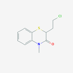 molecular formula C11H12ClNOS B8370410 2-(2-chloroethyl)-4-methyl-2H-1,4-benzothiazin-3(4H)-one CAS No. 139331-43-4