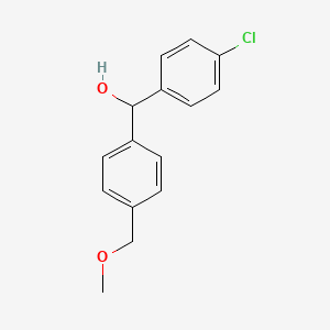 molecular formula C15H15ClO2 B8370413 (4-Chlorophenyl)[4-(methoxymethyl)phenyl]methanol 