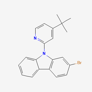 molecular formula C21H19BrN2 B8370444 2-Bromo-9-(4-(tert-butyl)pyridin-2-yl)-9H-carbazole 