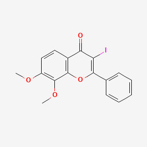 molecular formula C17H13IO4 B8370458 3-Iodo-7,8-dimethoxy-2-phenyl-chromen-4-one 