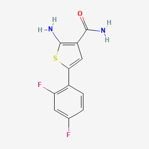 molecular formula C11H8F2N2OS B8370459 2-Amino-5-(2,4-difluorophenyl)thiophene-3-carboxamide 