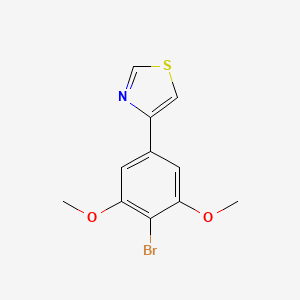 molecular formula C11H10BrNO2S B8370476 4-(4-Bromo-3,5-dimethoxyphenyl)thiazole 