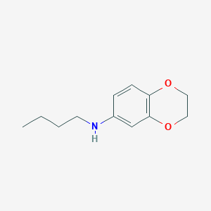 molecular formula C12H17NO2 B8370483 N-Butyl-2,3-dihydrobenzo[b][1,4]dioxin-6-amine 
