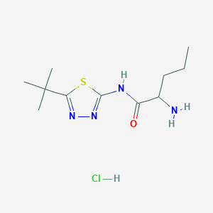 2-amino-pentanoic acid (5-tert-butyl-[1,3,4]thiadiazol-2-yl)-amide HCl