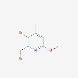 molecular formula C8H9Br2NO B8370631 3-Bromo-2-(bromomethyl)-6-methoxy-4-methylpyridine 