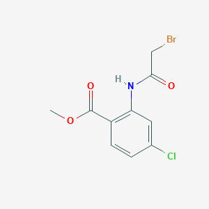 molecular formula C10H9BrClNO3 B8370639 4-chloro-N-(bromoacetyl)-anthranilic acid methyl ester 