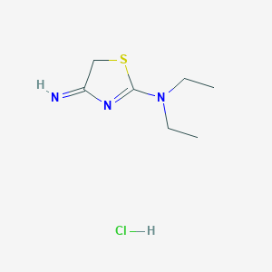 molecular formula C7H14ClN3S B8370657 2-Diethylamino-4-imino-2-thiazoline hydrochloride 