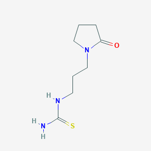molecular formula C8H15N3OS B8370659 1-(3-(2-Oxopyrrolidin-1-yl)propyl)thiourea CAS No. 74764-61-7