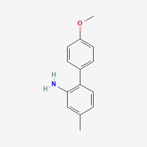molecular formula C14H15NO B8370680 4'-Methoxy-4-methyl-biphenyl-2-ylamine 