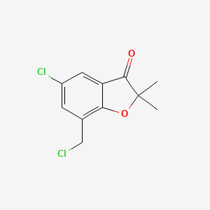 5-chloro-7-(chloromethyl)-2,2-dimethylbenzofuran-3(2H)-one