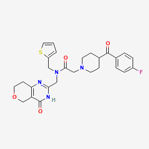 2-[4-(4-Fluorobenzoyl)piperidin-1-Yl]-N-[(4-Oxo-3,5,7,8-Tetrahydro-4h-Pyrano[4,3-D]pyrimidin-2-Yl)methyl]-N-(Thiophen-2-Ylmethyl)acetamide