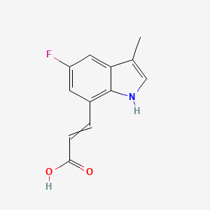3-(5-fluoro-3-methyl-1H-indol-7-yl)prop-2-enoic acid