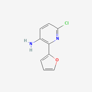 3-Amino-6-chloro-2-(2-furanyl)pyridine