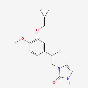 1-[beta-Methyl-3-(cyclopropylmethoxy)-4-methoxyphenethyl]-4-imidazoline-2-one