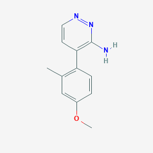 molecular formula C12H13N3O B8370798 4-(4-Methoxy-2-methylphenyl)-3-pyridazineamine 