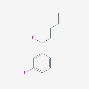 molecular formula C11H12FI B8370835 1-(1-Fluoro-pent-4-enyl)-3-iodo-benzene 